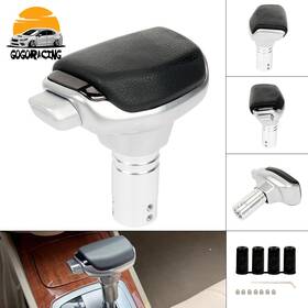 Wutong 167sfn20250911-bk New Black Pu Leather Metal Manual Transmission Car Gear Stick Shifter Shift Knob