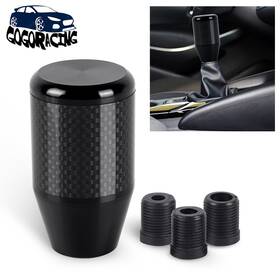 Wutong 193sfn-bk Universal Aluminum Carbon Fiber Manual Car Gear Stick Shift Shifter Knob