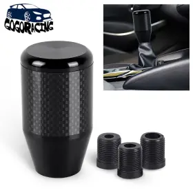 193sfn-bk Wutong Universal Aluminum Carbon Fiber Manual Car Gear Stick Shift Shifter Knob