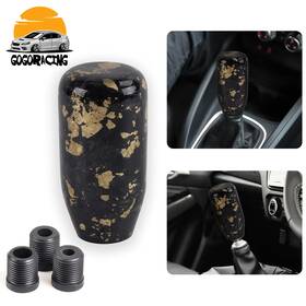 Wutong 1d-gg-091sfn-go-usea Universal Black Gold Forged Carbon Fiber Manual Gear Shift Knob Lever Shifter