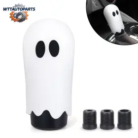 Sfn204204-wh Wutong Universal Jdm Ghost Manual Gear Stick Shift Knob Shifter With M8 M10 M12 Adapters