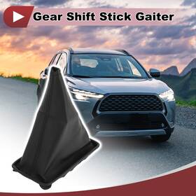 X Autohaux 5880812180b0 1 Pc Car Gear Shift Stick Gaiter For Toyota Corolla 2001-2013 Black Faux Leather