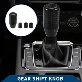 X Autohaux 634149630295 7cm Automatic And Manual Universal Shift Knob With 3 Adapter Resin Black Set