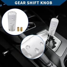 X Autohaux 634149750832 10cm Faux Crystal Automatic Manual Shift Knob With 2 Adapter Acrylic Clear 1 Set