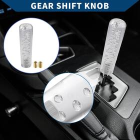 X Autohaux 634149750849 15cm Faux Crystal Automatic Manual Shift Knob With 2 Adapter Acrylic Clear 1 Set