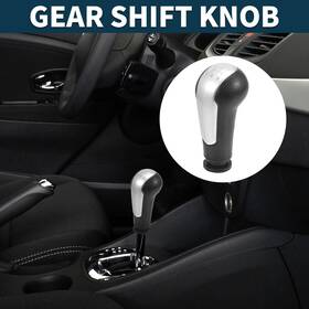 X Autohaux 634149893782 5 Speed Manual Gear Shifter Knob For Chevrolet Spark Plastic Black Silver Tone