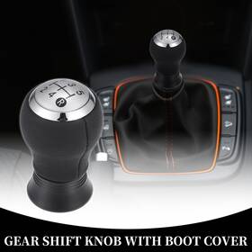 X Autohaux 640283507157 5 Speed Manual Gear Shift Knob For Toyota Yaris 2005-2010 Plastic Silver Tone