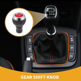 X Autohaux 655692098226 6 Speed Car Gear Shifter Knob For Mini Cooper R56 2006-2012 Plastic Faux Leather