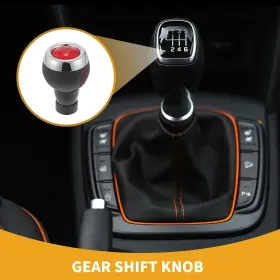 X Autohaux 655692098226 6 Speed Car Gear Shifter Knob For Mini Cooper R56 2006-2012 Plastic Faux Leather
