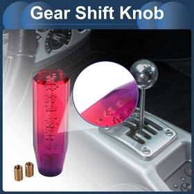 X Autohaux 656417009787 15cm Automatic And Manual Shift Knob With 2 Adapter Acrylic Pink Purple 1 Set