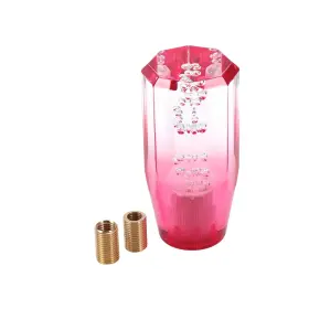 X Autohaux 656417009855 10cm Automatic And Manual Shift Knob With 2 Adapter Acrylic Clear Pink 1 Set