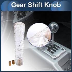 X Autohaux 656417010080 20cm Automatic And Manual Universal Shift Knob With 2 Adapter Acrylic White 1 Set