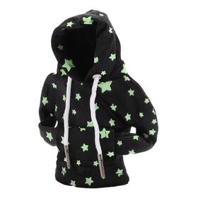 X Autohaux 656417615469 Shift Knob Cover Star Glow In The Dark Pattern Gearstick Hoodie For Car Black