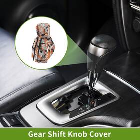 X Autohaux 688391955477 1 Pcs Universal Car Suv Truck Gear Shift Knob Cover Orange Gray Black Polyester