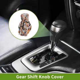 X Autohaux 688391955477 1 Pcs Universal Car Suv Truck Gear Shift Knob Cover Orange Gray Black Polyester
