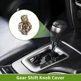 X Autohaux 688391955484 1 Pcs Universal Car Suv Truck Gear Shift Knob Cover Brown Polyester