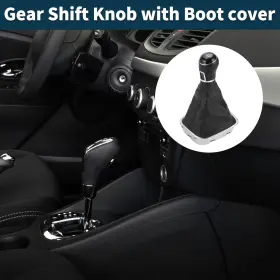 No.6r0711113 X Autohaux 6r0711113 6 Speed Gear Shift Knob With Cover For Volkswagen Polo Faux Leather