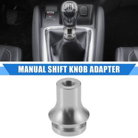 X Autohaux 703820771364 Car Gear Shift Knob Adapter M10x1.5 Universal Aluminum Alloy Silver Tone