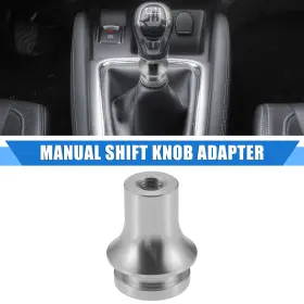 M10x1.5 X Autohaux 703820771364 Car Gear Shift Knob Adapter Universal Aluminum Alloy Silver Tone