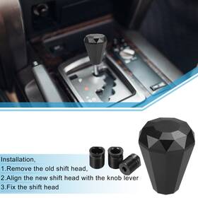 X Autohaux 718844026031 Universal Car Gear Shift Knob Stick Shifter Handle Interior Black