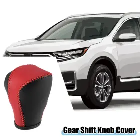 X Autohaux 718844385077 Gear Shift Lever Cover For Honda Cr-v 12-14 Black Red Faux Leather Line X Autohaux 718844385077 Gear Shift Lever Cover For Honda Cr-v 12-14 Black Red Faux Leather Line