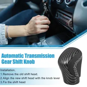 X Autohaux 724117568108 Car Automatic Gear Shift Knob For Lexus Carbon Fiber Cover With White Thread