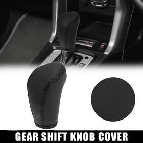 X Autohaux 724708616003 Car Faux Leather Black Gear Shift Knob Cover For Subaru Forester Line