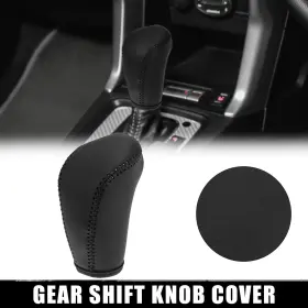 X Autohaux 724708616003 Car Faux Leather Black Gear Shift Knob Cover For Subaru Forester Line