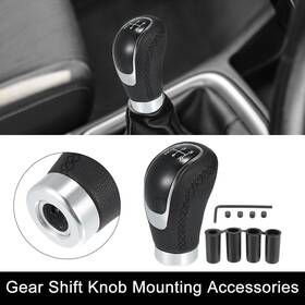 X Autohaux 724708715225 Universal 5 Speed Auto Car Gear Lever Shifter Manual Stick Shift Knob Black