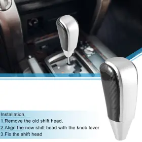 X Autohaux 726215573947 Gear Shift Knob Stick Shifter For Toyota Land Cruiser 16-21 Black Silver Tone