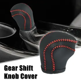 X Autohaux 745065091333 Gear Shift Knob Decoration Cover Protector Red Thread For Toyota C-hr 2017-2021