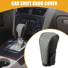 X Autohaux 767153618109 Universal Car Shift Knob Cover Automatic Gear Protector Black Gray