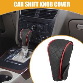 X Autohaux 767153618116 Universal Car Shift Knob Cover Automatic Gear Decorative Black Red