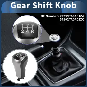 No.77299ta0a01za X Autohaux 77299ta0a01za/54102ta0a02zc 5 Speed Gear Shift Knob For Honda Accord 08-12