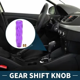 X Autohaux 781954315968 20cm Automatic And Manual Universal Shift Knob With 2 Adapter Acrylic Purple 1 Set