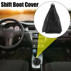X Autohaux 782685311588 Shift Boot Cover Dust Proof Universal For Car Carbon Fiber Pattern Black