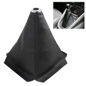 X Autohaux 784958575611 Universal Pvc Faux Leather Gear Shifter Knob Cover Dust Boot For Cars