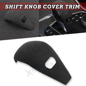 Xotic Tech Kt311bk For Bmw 3-series 4dr 2019 Black Suede Leather Gear Shift Lever Knob Cover Trim