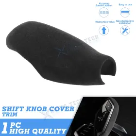 Kt312bk Xotic Tech Black Suede Leather Gear Shift Lever Head Knob Cover For Bmw 5 6 Series G30 G32