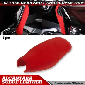 Kt312r Xotic Tech Red Alcantara Suede Leather Gear Shift Knob Cap Trim For Bmw 5 6 7 Series 2017