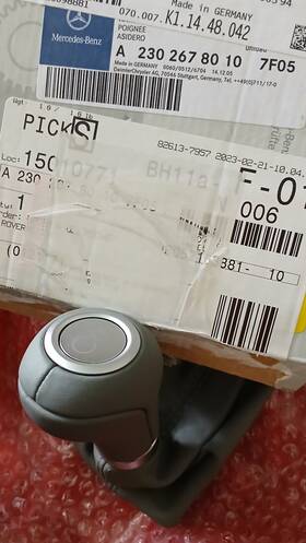 Yes A23026780107f05 Mercedes Genuine R230 Sl Class Dark Alpaca Gray Leather Shift Knob Push Start