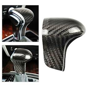Yfoutlet 120001608859 1 Pcs Black Carbon Fiber Shift Knob Cover Shell For Audi A4 A5 Q5 Q7 A6 A7 S6 S7
