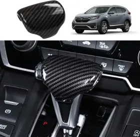Leqcuybv458us Yofamo Carbon Fiber Style Gear Shift Knob Cover For Crv Lx Ex Ex-l 2017-22