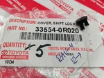 335540R020 New Genuine For Toyota RAV4 13-16 Usa Cover Shift Lock Release Button. Price: $16.21.