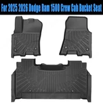 2-ROW Floor Mats Liners For 2025 2026 Dodge Ram 1500 Crew Cab Bucket Seat Tpe 3D New. Price: $86.19.