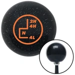 Orange Transfer Case #5 Black Metal Flake Knob M/t Usa Shifter Hurst Tree New. Price: $89.95.