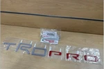 2025-2026 4RUNNER Trd Pro Liftgate Letter Inserts Red/silver Genuine Toyota New. Price: $109.98.