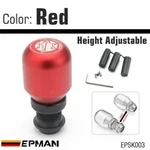 New Epman Universal Aluminum Height Adjustable Shift Knob, Red, Free Shipping. Price: $11.77.