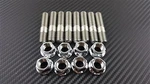 P2M Ss Double Ended Studs/nuts - 4 Cylinder Exhaust Manifolds M10X1.25 Phase New. Price: $64.00.