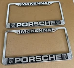 Nos Pair Mckenna Porsche Dealer Metal License Frames 911 Carrera 930 Turbo 928S New. Price: $200.00.